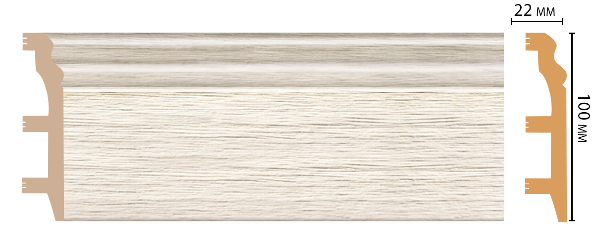 Ideal — Плинтус напольный DECOMASTER D232-70ДМ (100*22*2400мм)