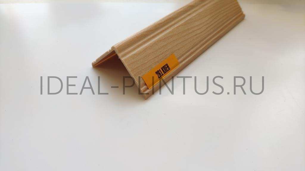 Ideal — Угол фигурный вспененный пластиковый Идеал 25х25х2700 мм. 261 клен