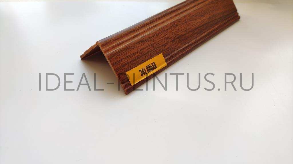Ideal — Угол фигурный вспененный пластиковый Идеал 25х25х2700 мм. 341 ольха