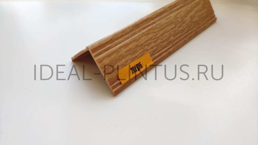 Ideal — Угол фигурный вспененный пластиковый Идеал 40х40х2700 мм. 201 дуб