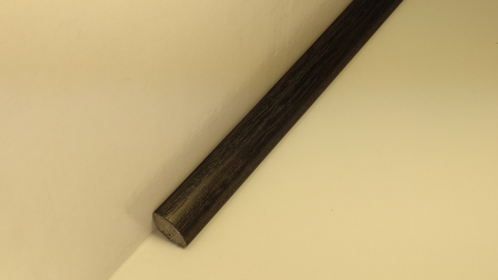 Ideal — Угол внутренний округлый вспененный ПВХ Идеал 14х14х2700 мм. 302 венге черный