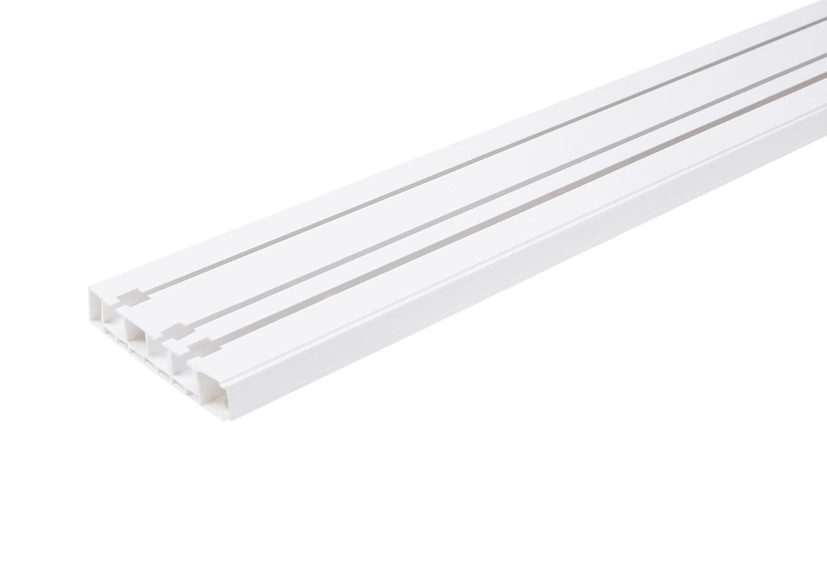 Ideal — Карниз потолочный пластиковый белый Legrand 3П трехрядный 3000 мм.