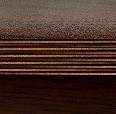 Ideal — Алюминиевый порог для пола стык 38 мм. орех тёмный 1800 мм. Русский профиль