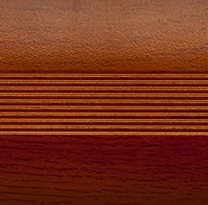 Ideal — Алюминиевый порог для пола стык 38 мм. вишня деревенская 900 мм. Русский профиль