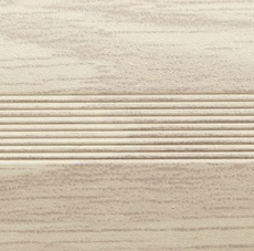 Ideal — Алюминиевый порог для пола стык 38 мм. груша белая 1800 мм. Русский профиль