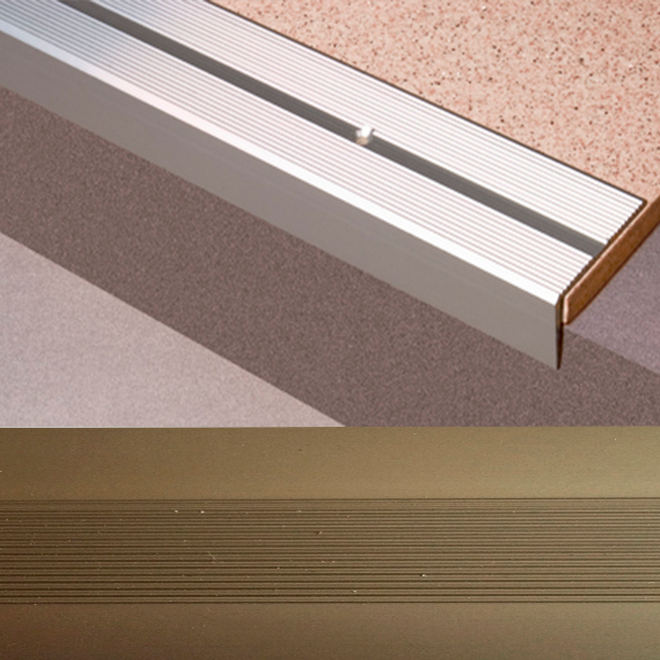 Ideal — Угловой алюминиевый порог Бронза 40х20х900 мм. Пластал Д13 для защиты кромки ступеней лестниц