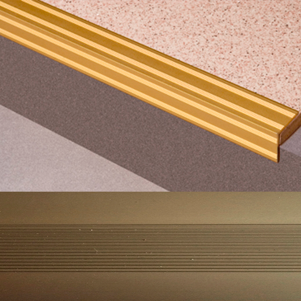 Ideal — Угловой алюминиевый порог Бронза 20х20х2700 мм. Пластал Д5 универсальный