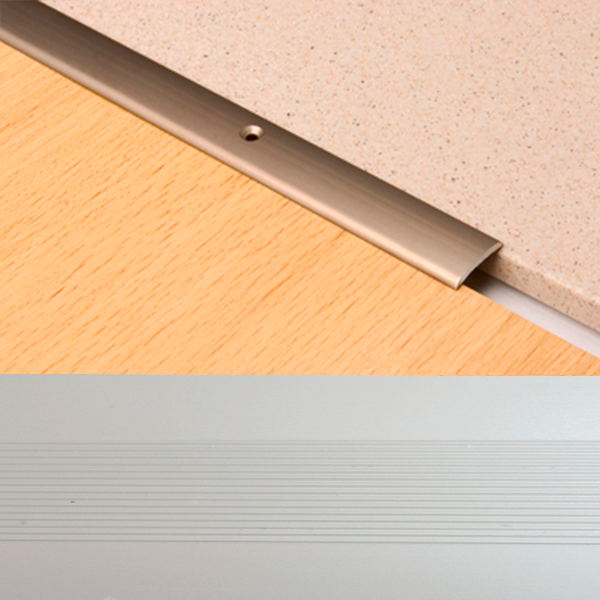 Ideal — Алюминиевый порог для пола Серебро 20х3.5х1800 мм. Пластал А20 полукруглый