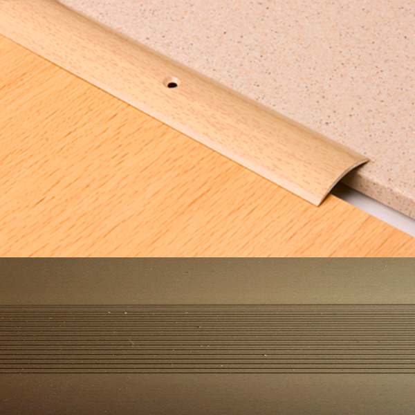 Ideal — Алюминиевый порог для пола Бронза 30х5х2700 мм. Пластал А30 полукруглый