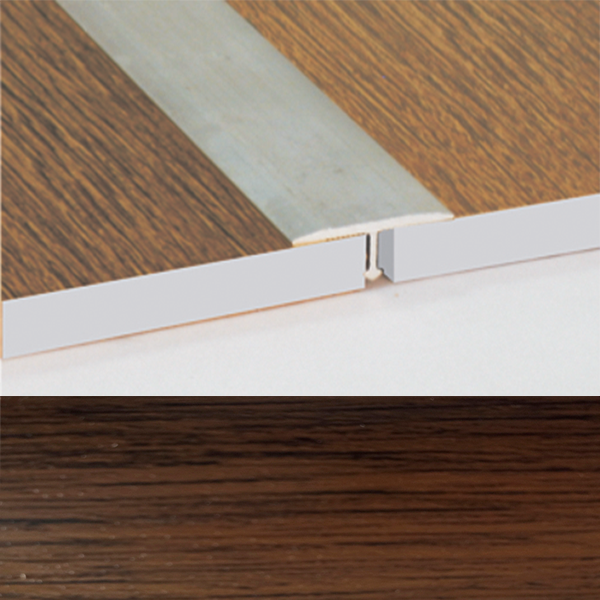 Ideal — Порог т-образный алюминиевый для пола Орех 18х8х900 мм. Т18 универсальный