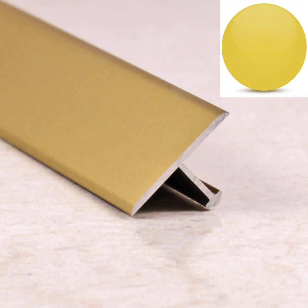 Ideal — Порог т-образный алюминиевый для пола Золото 26х8х1800 мм. Т26 универсальный