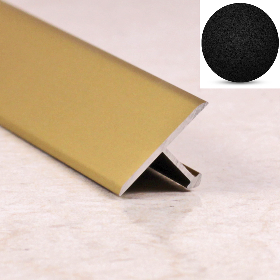 Ideal — Порог т-образный алюминиевый для пола черный 30х8х2700 мм. Т30 универсальный