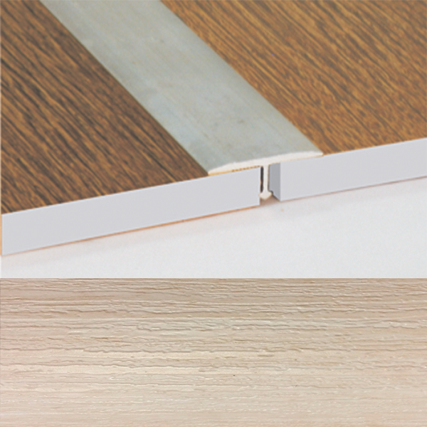 Ideal — Порог т-образный алюминиевый для пола Дуб жемчужный 18х8х2700 мм. Т18 универсальный