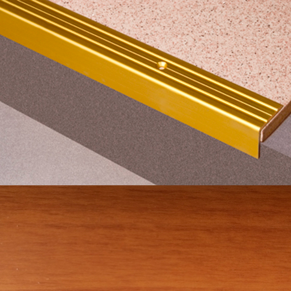 Ideal — Г-образный алюминиевый порог Вишня 24х20х1800 мм. Пластал Д3 Л