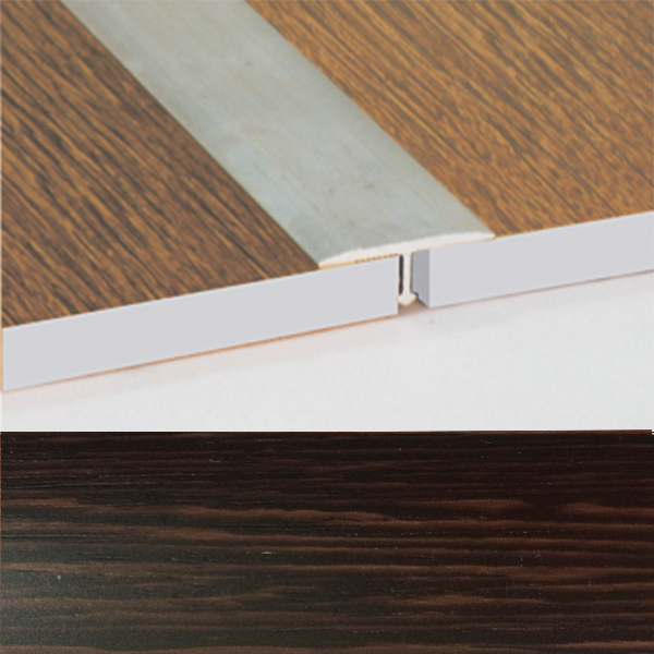 Ideal — Порог т-образный алюминиевый для пола Венге 26х8х2700 мм. Т26 универсальный