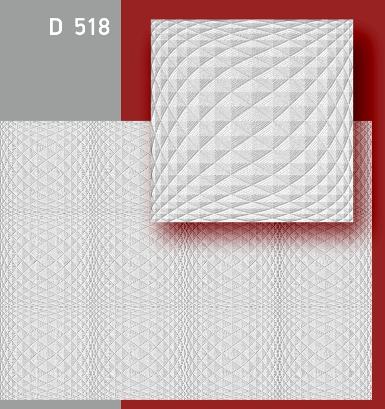 Ideal — Потолочная плитка из пенопласта бесшовная D518 50х50 см. 8 шт. 1 уп. 2 м2
