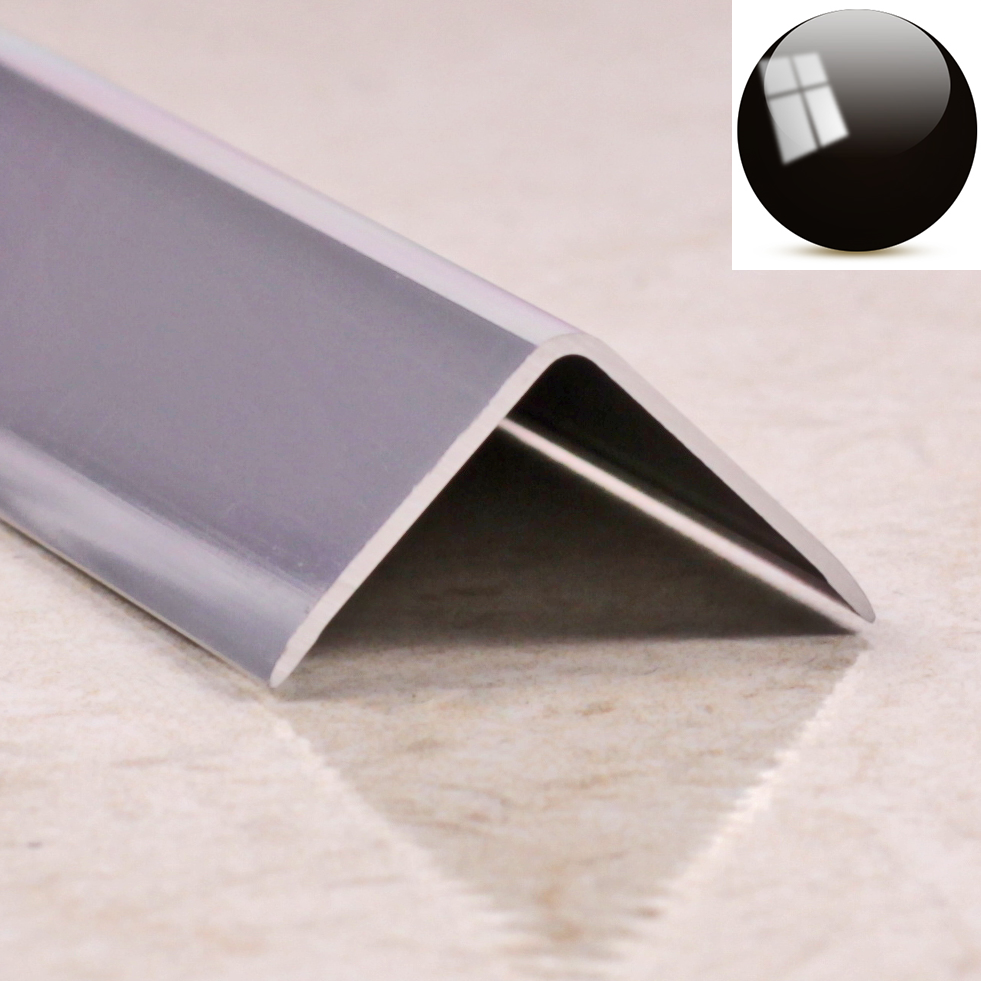 Ideal — Алюминиевый уголок наружный черный 10х10х2700 мм. со скошенными краями