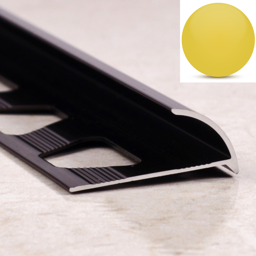 Ideal — Алюминиевая раскладка для плитки наружная золото матовое 8 мм. длина 2700 мм.