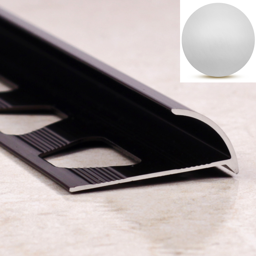 Ideal — Алюминиевая раскладка для плитки наружная серебро матовое 8 мм. длина 2700 мм.