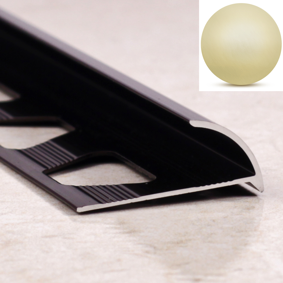 Ideal — Алюминиевая раскладка для плитки наружная бронза 8 мм. длина 2700 мм.