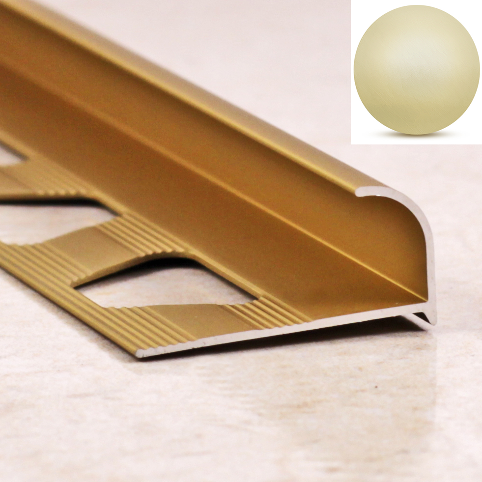 Ideal — Алюминиевая раскладка для плитки наружная бронза 10 мм. длина 2700 мм.