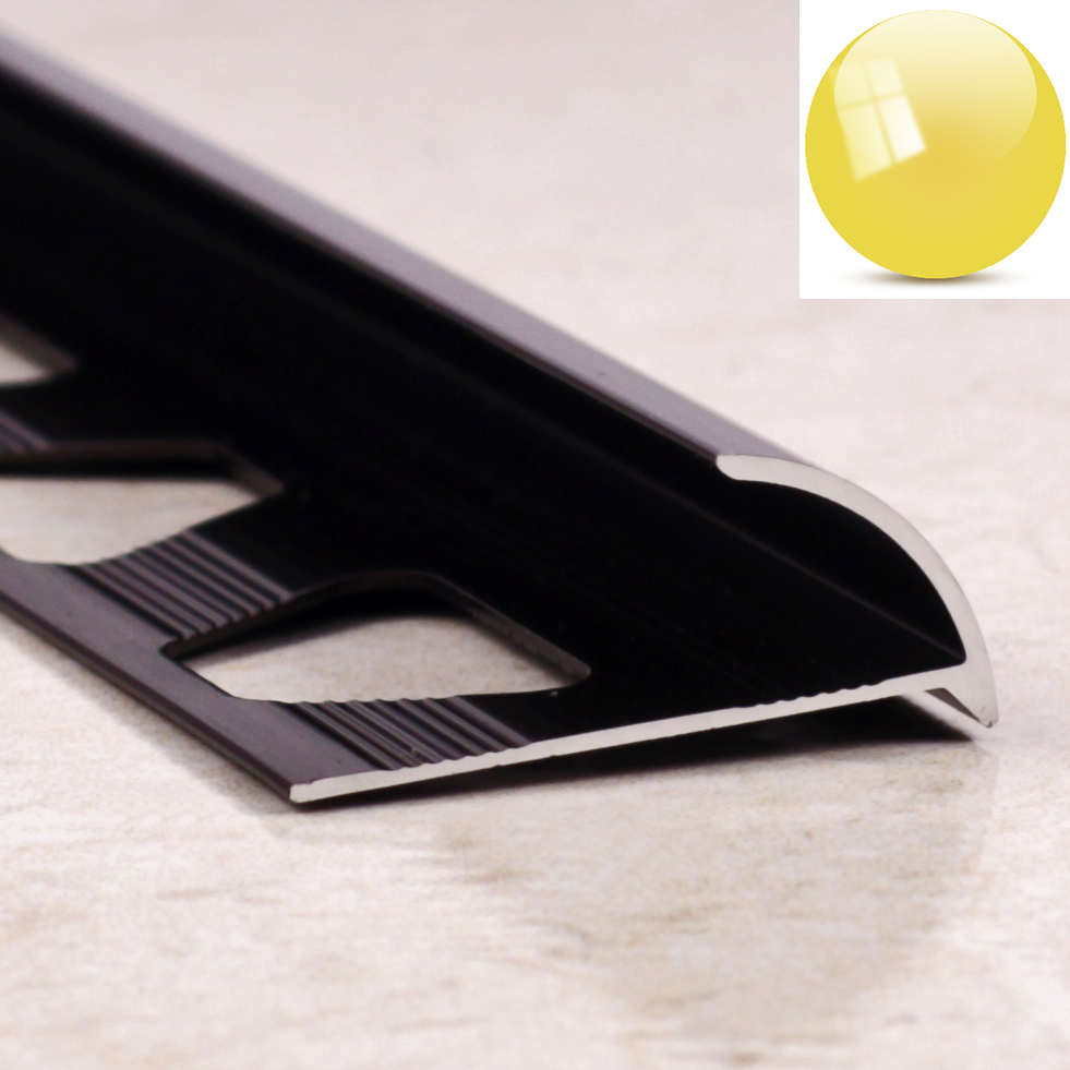 Ideal — Алюминиевая раскладка для плитки золото глянец 12 мм. длина 2700 мм.