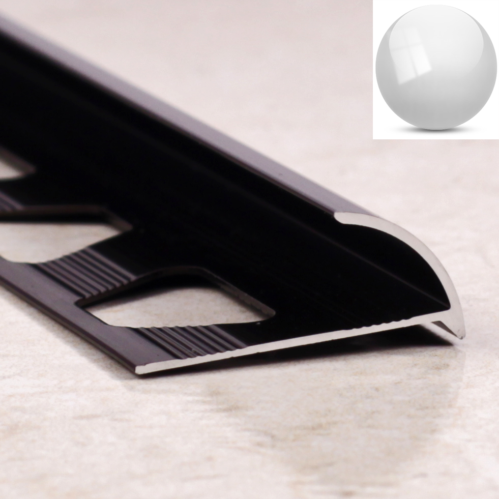 Ideal — Алюминиевая раскладка для плитки серебро глянец 12 мм. длина 2700 мм.