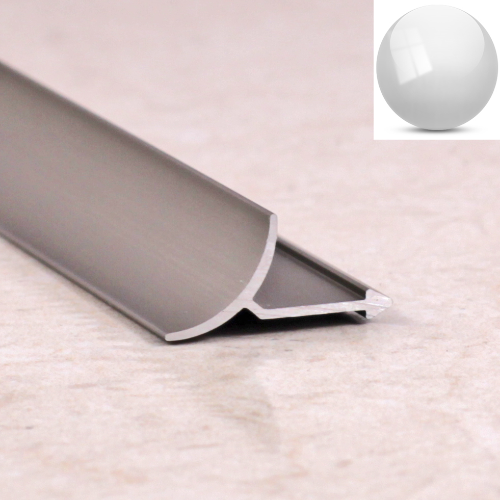 Ideal — Алюминиевая раскладка для плитки внутренняя серебро глянец 9 мм. длина 2700 мм. универсальная