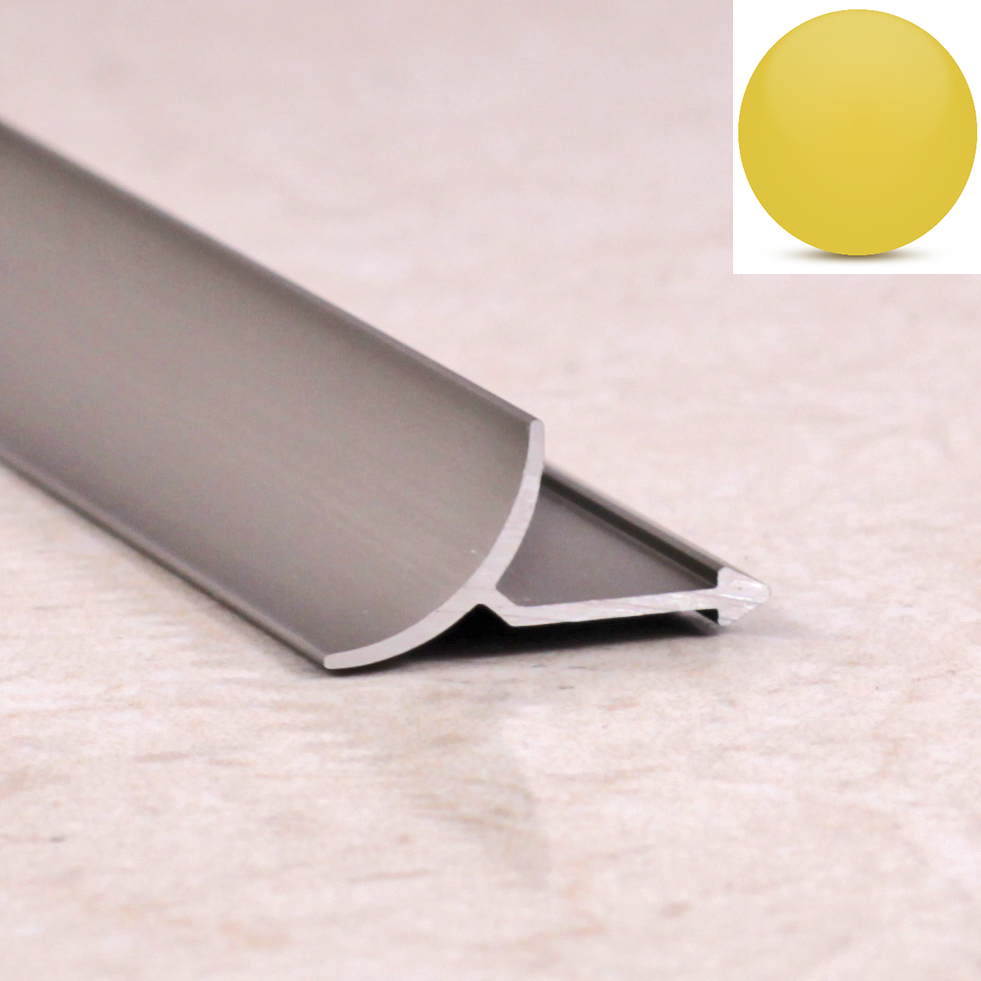 Ideal — Алюминиевая раскладка для плитки внутренняя золото матовое 9 мм. длина 2700 мм. универсальная