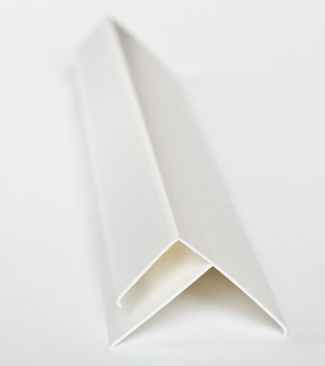 Ideal — F-профиль 60 мм. белый матовый для ПВХ панелей и откосов 9-10 мм. 3 метра