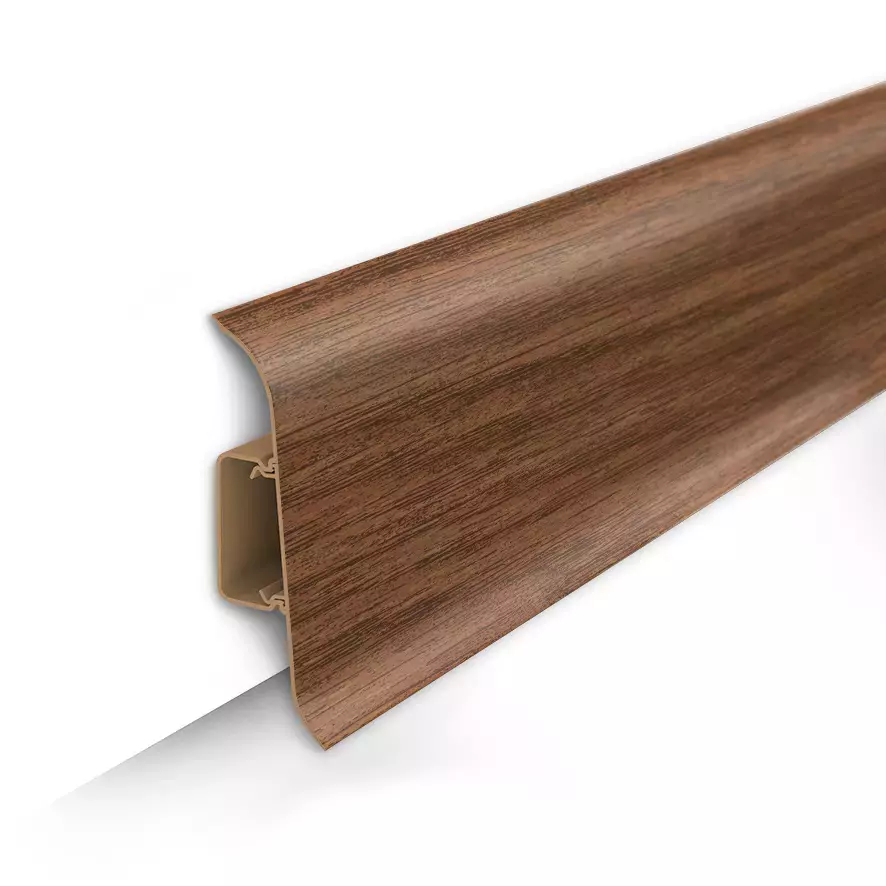 Ideal — Напольный пластиковый плинтус пвх Идеал Классик c70 281 Палисандр (ideal Classic 70х22х2200 мм)