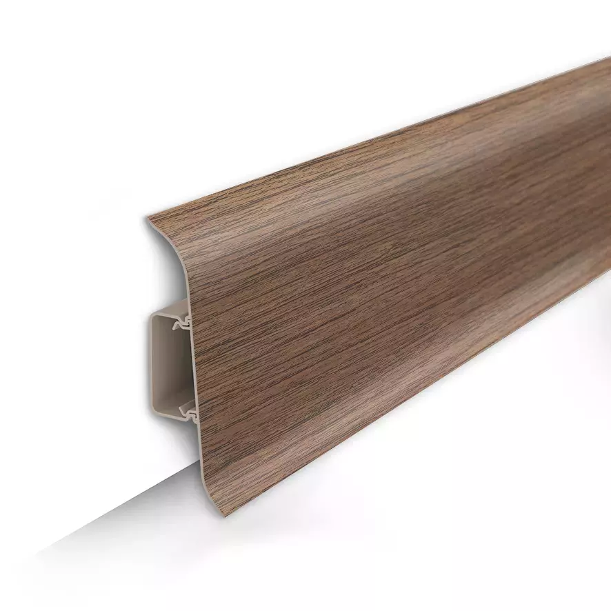 Ideal — Напольный пластиковый плинтус пвх Идеал Классик c70 205 Дуб Капучино (ideal Classic 70х22х2200 мм)