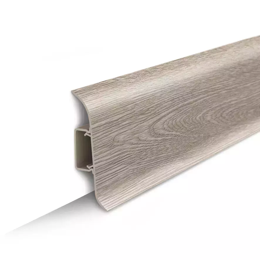 Ideal — Напольный пластиковый плинтус пвх Идеал Классик c70 415 Дуб Палена (ideal Classic 70х22х2200 мм)