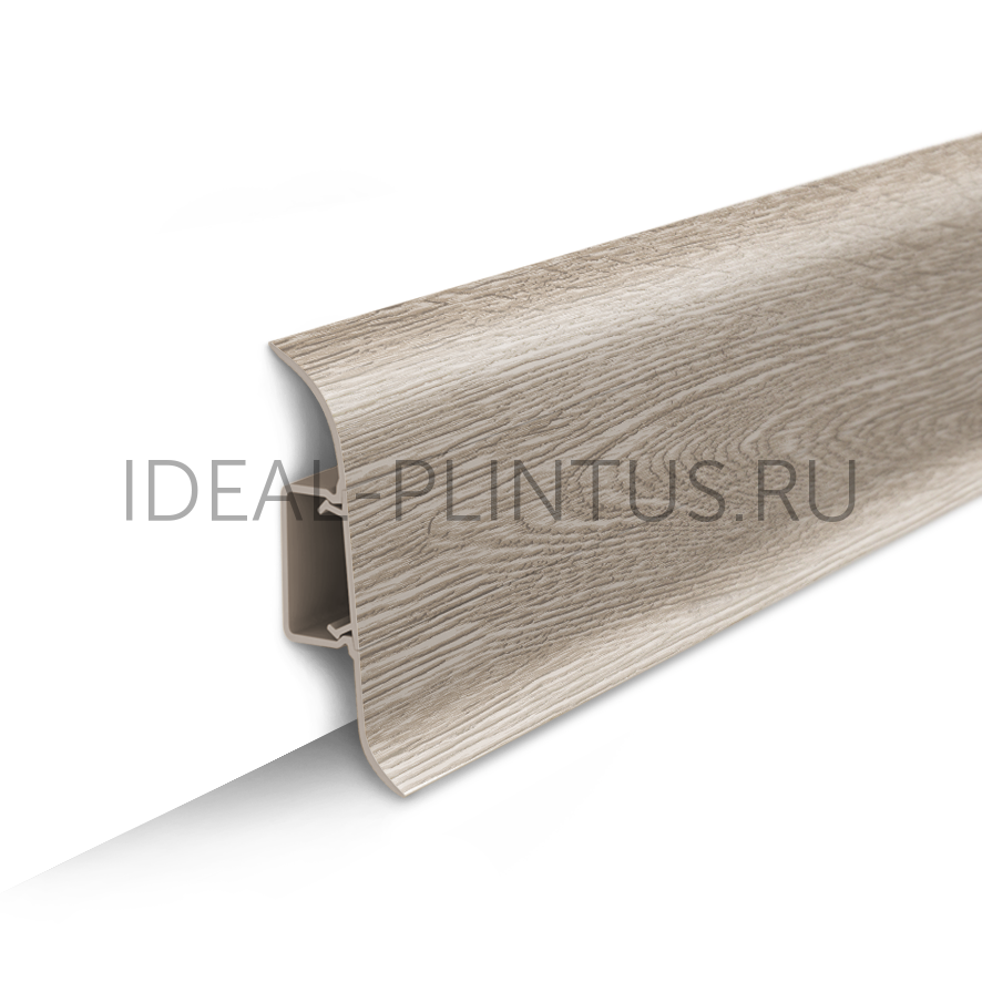 Ideal — Напольный пластиковый плинтус пвх Идеал Классик c55 415 Дуб палена (ideal Classic 55х22х2200 мм)