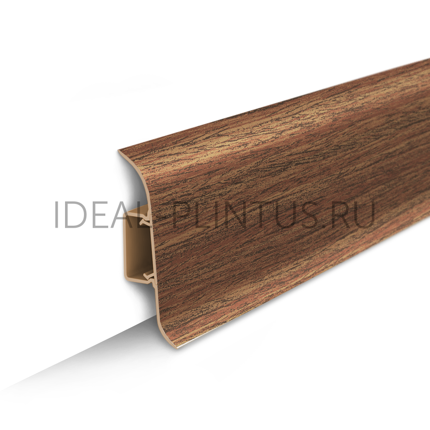 Ideal — Напольный пластиковый плинтус пвх Идеал Классик c55 341 ольха (ideal Classic 55х22х2200 мм)