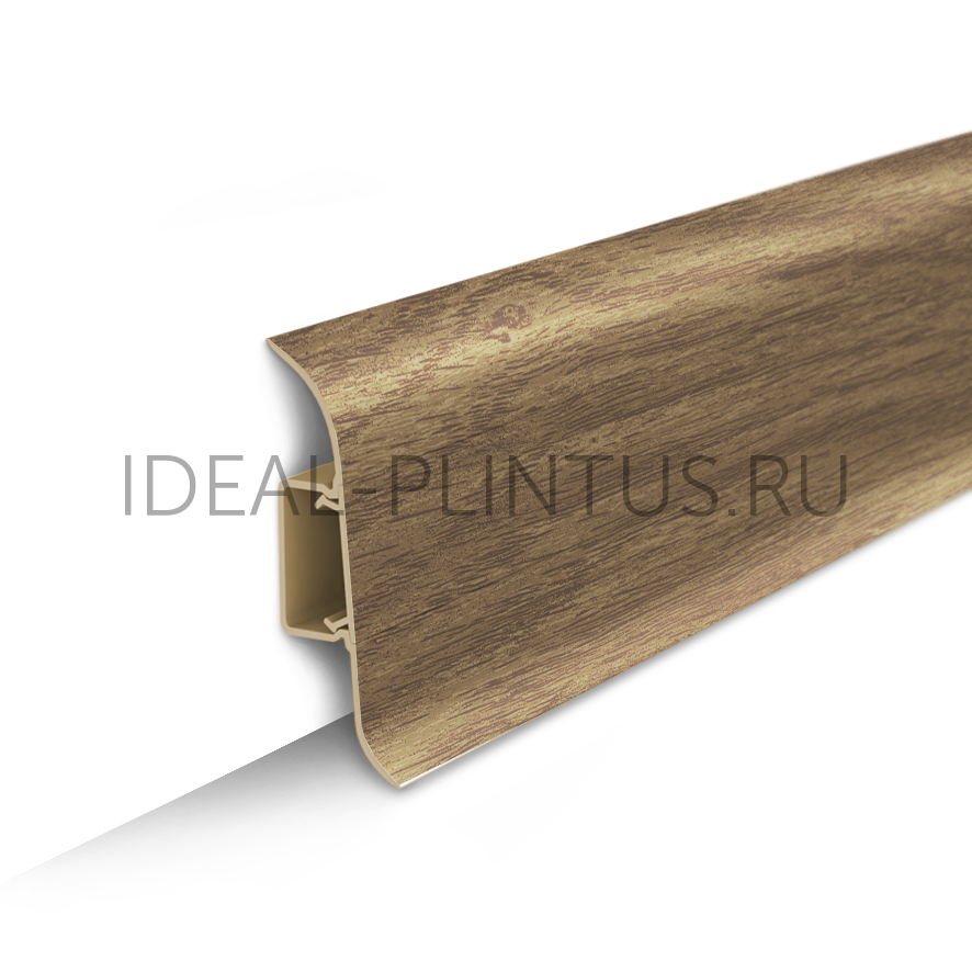 Ideal — Напольный пластиковый плинтус пвх Идеал Классик c55 281 палисандр (ideal Classic 55х22х2200 мм)