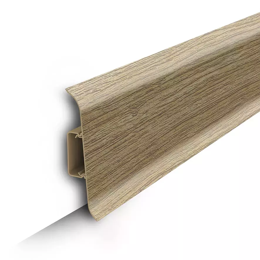 Ideal — Напольный пластиковый плинтус пвх Идеал Классик c85 213 Дуб Северный (ideal Classic 85х22х2200 мм)