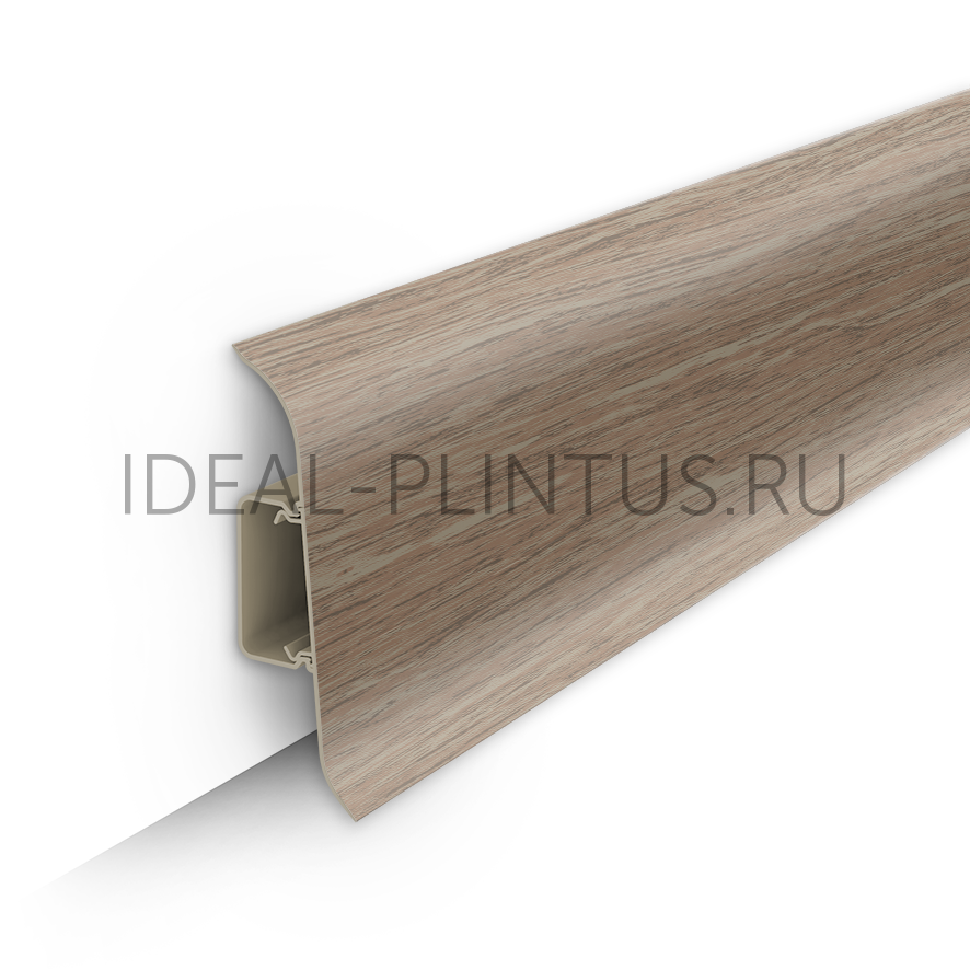 Ideal — Напольный пластиковый плинтус пвх Идеал Классик c55 211 Дуб рустик (ideal Classic 55х22х2200 мм)