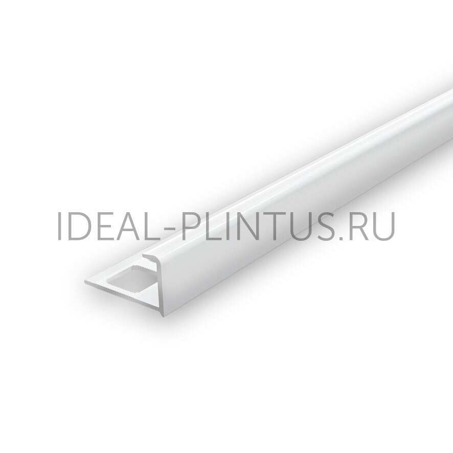 Ideal — Профиль для плитки наружный DECONIKA 10мм 2.5м Белый глянцевый, ДПл10-Н-001Г