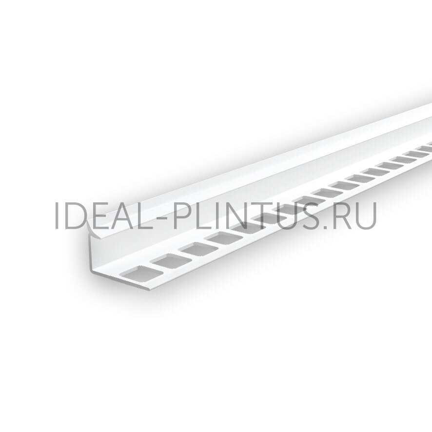 Ideal — Профиль для плитки внутренний DECONIKA 10мм 2.5м Белый глянцевый, ДПл10-В-001Г