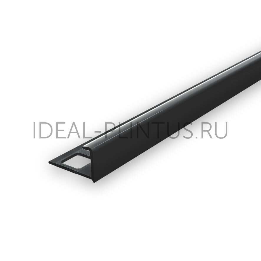 Ideal — Профиль для плитки наружный DECONIKA 10мм 2.5м Черный глянцевый ДПл10-Н-007-ЧЕР