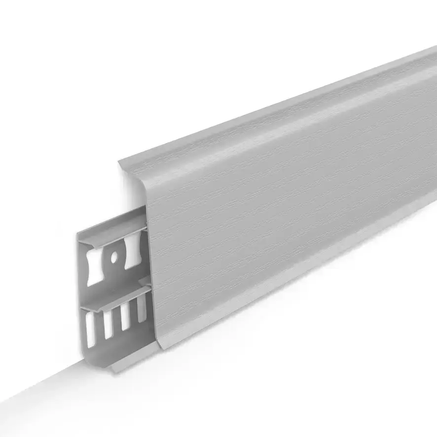 Ideal — Плинтус Напольный Deconika 100 мм, Светло-серый 002 (IDEAL Deconika 100х23х2200 мм)