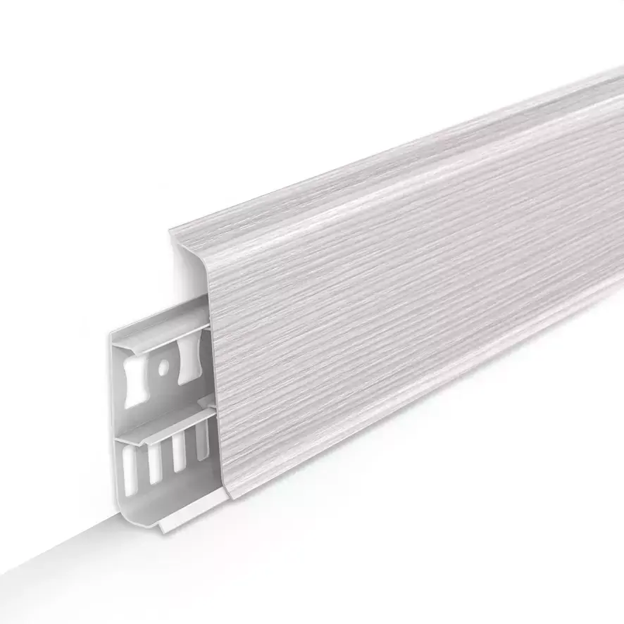 Ideal — Плинтус Напольный Deconika 100 мм, Ясень бьянко 255 (IDEAL Deconika 100х23х2200 мм)